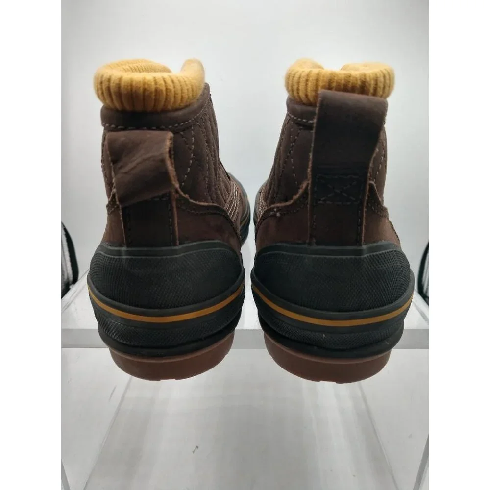 Clarks Womens Muck Outdoor Quilted Ankle Boots Brown & Yellow Size 6.5 M